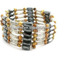 Magnetic Gold Pearl Beaded wrap Bracelets & Necklace 36"